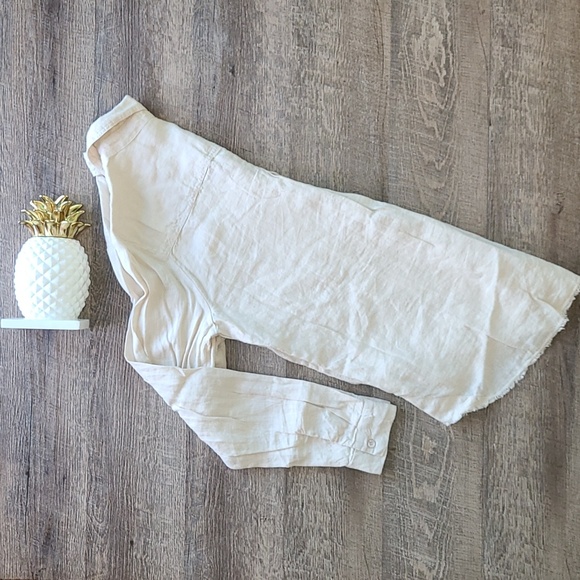 Cloth & Stone Button Down Linen Top - Natural - Picture 4 of 13